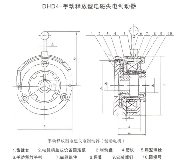 DHD4-手动释放型电磁失电制动器